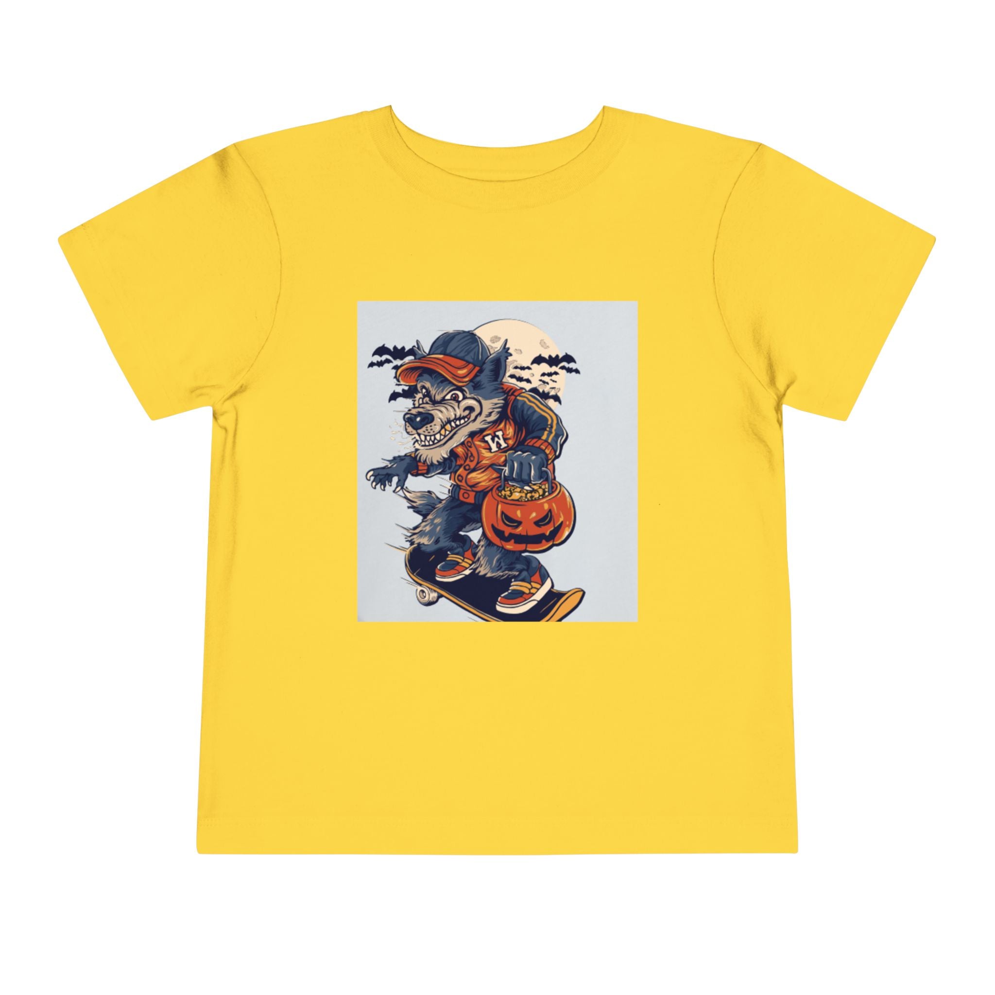 Toddler Halloween Skateboard Tee — Trick-or-Treat Puppy Pumpkin