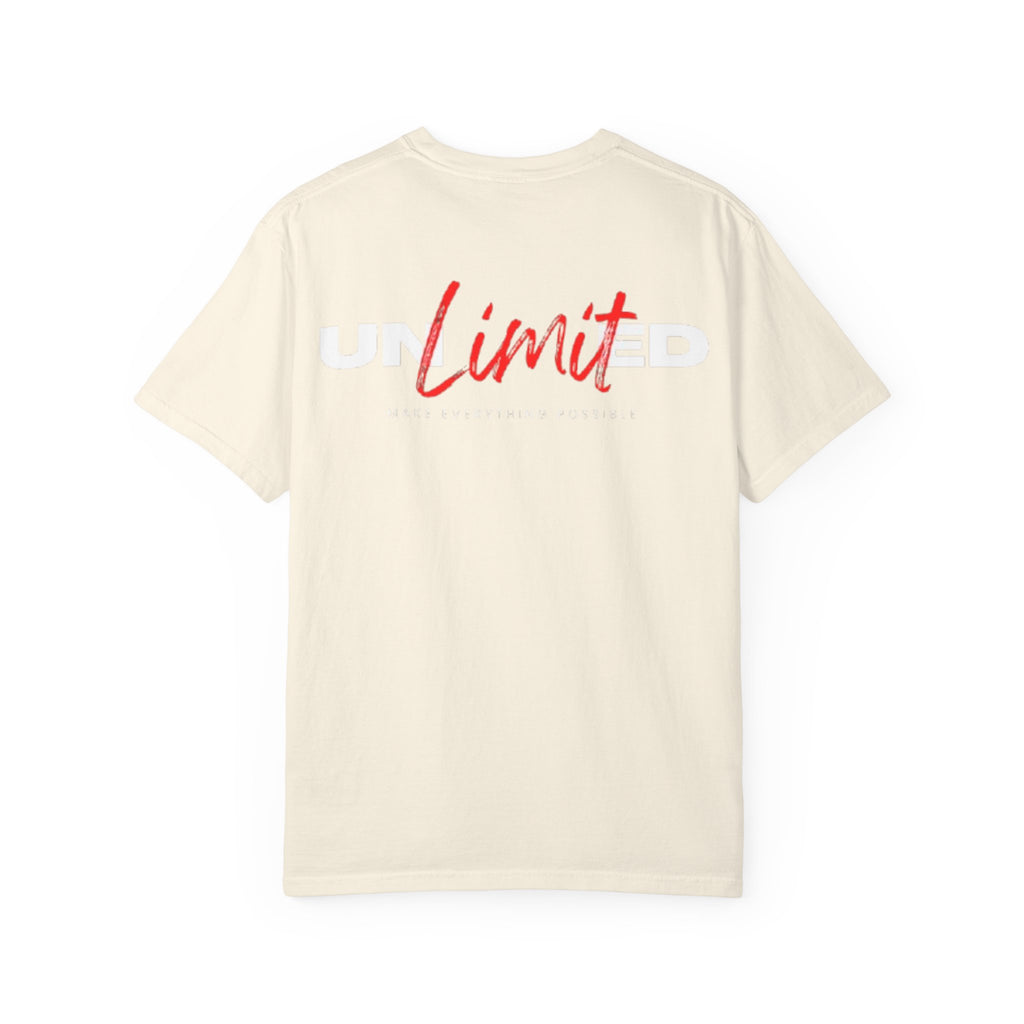 Limit Script T-Shirt — Minimalist Red Graphic Tee