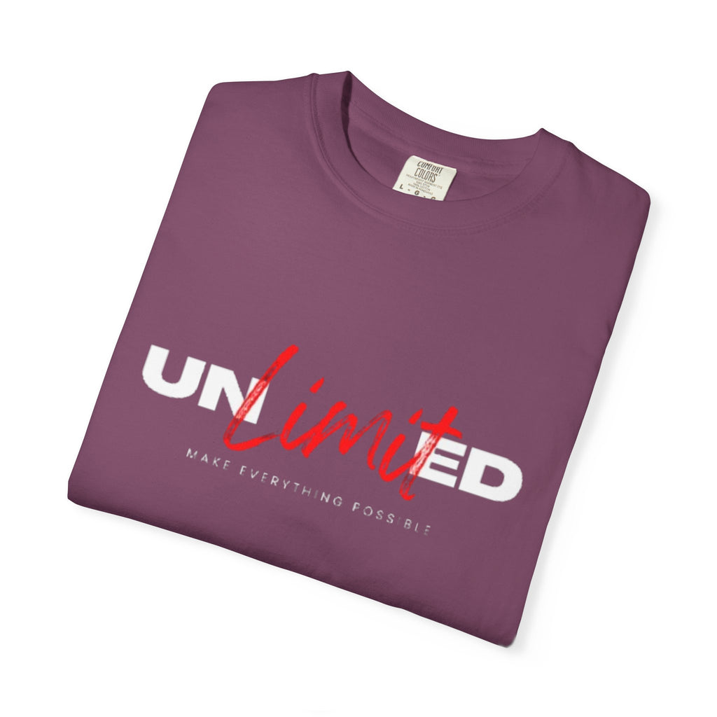 Limit Script T-Shirt — Minimalist Red Graphic Tee