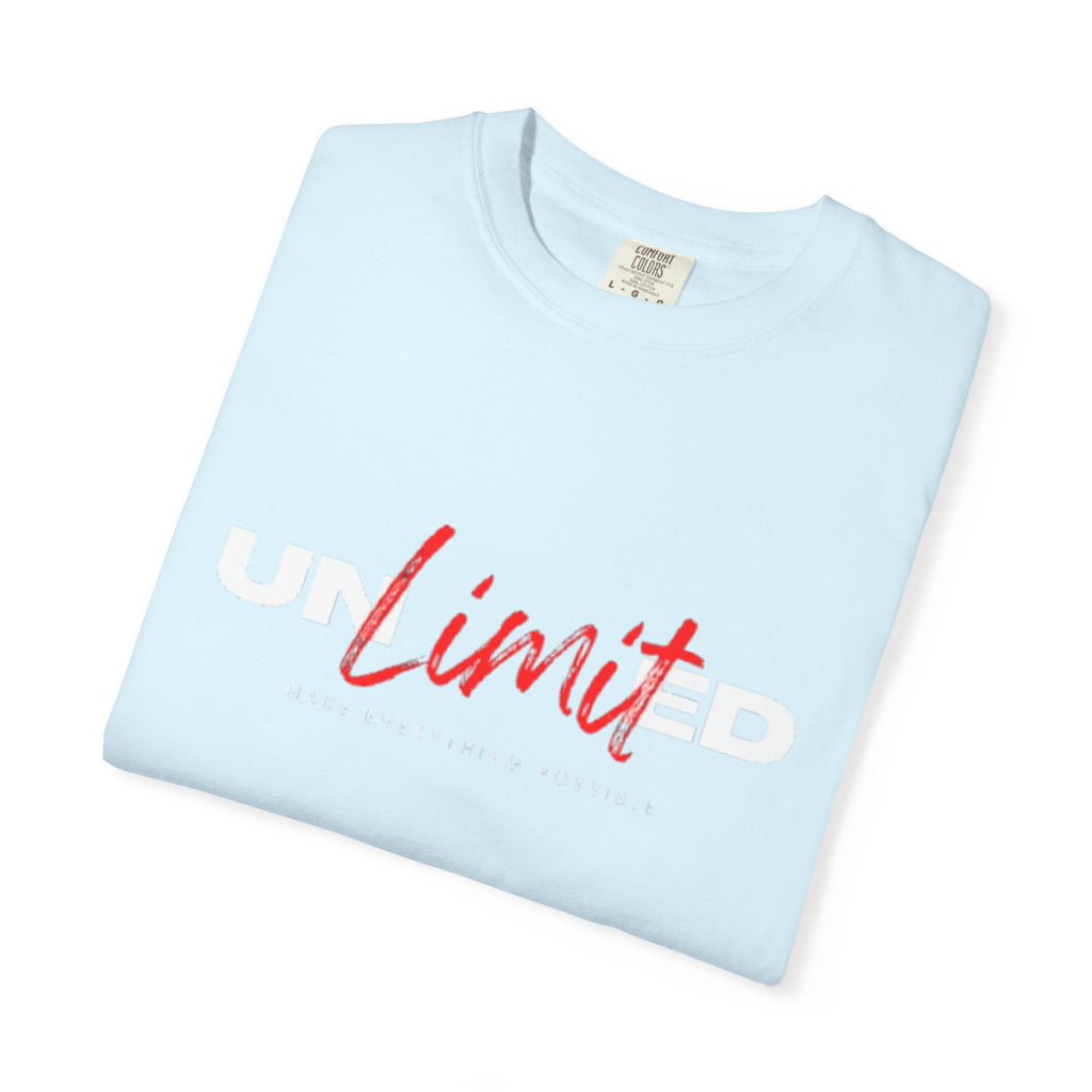 Limit Script T-Shirt — Minimalist Red Graphic Tee