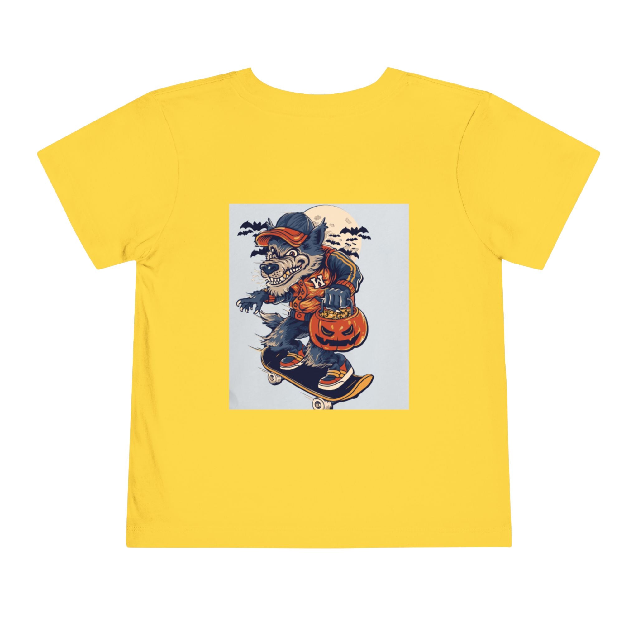 Toddler Halloween Skateboard Tee — Trick-or-Treat Puppy Pumpkin