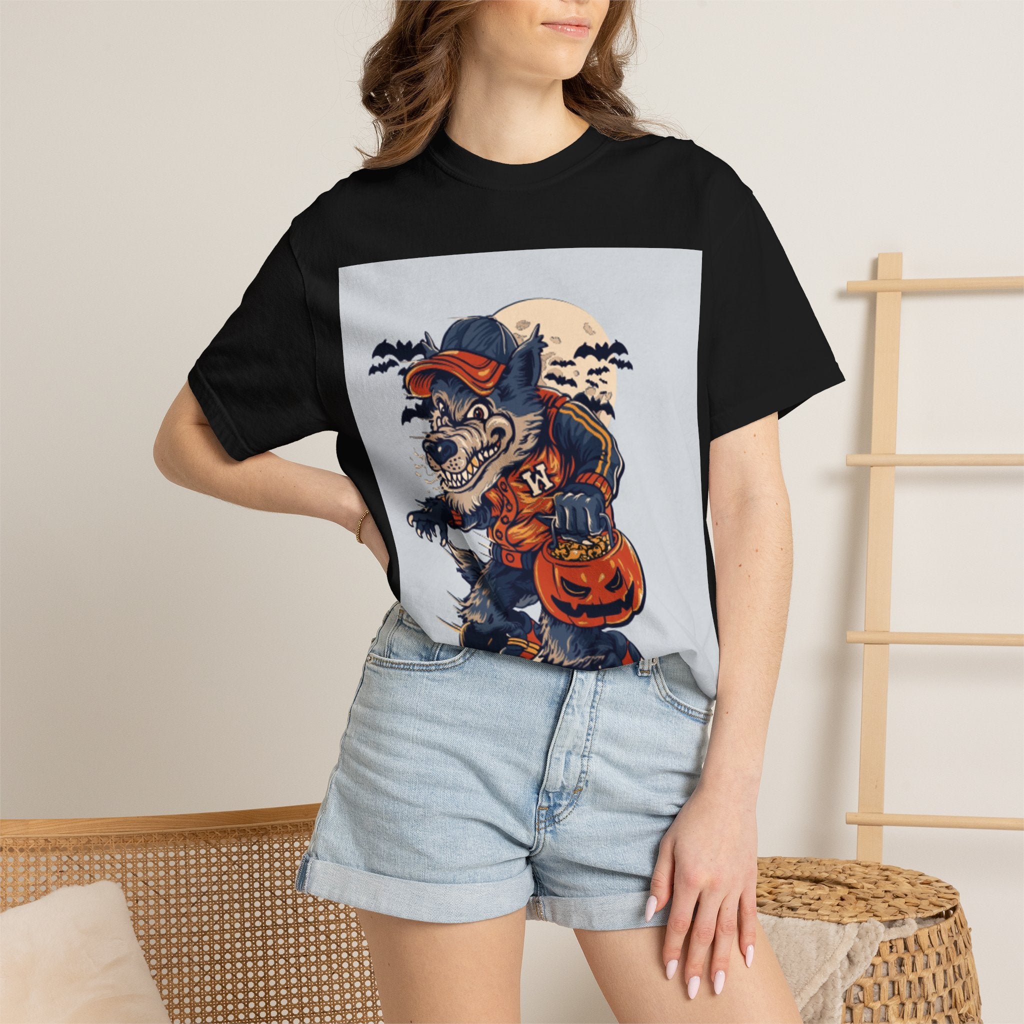 Halloween Skateboard Zombie T-Shirt — Trick or Treat Pumpkin Graphic Tee