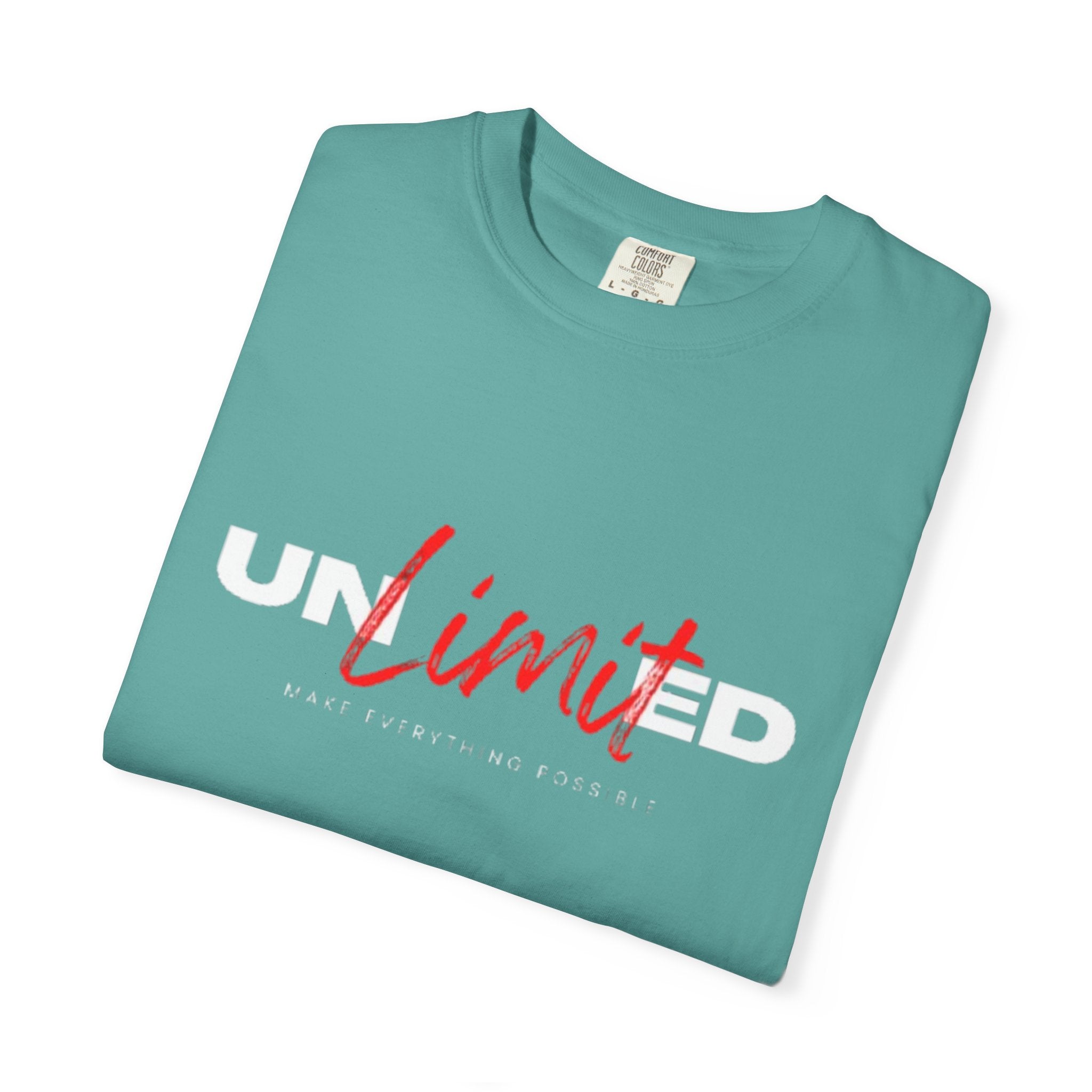 Limit Script T-Shirt — Minimalist Red Graphic Tee