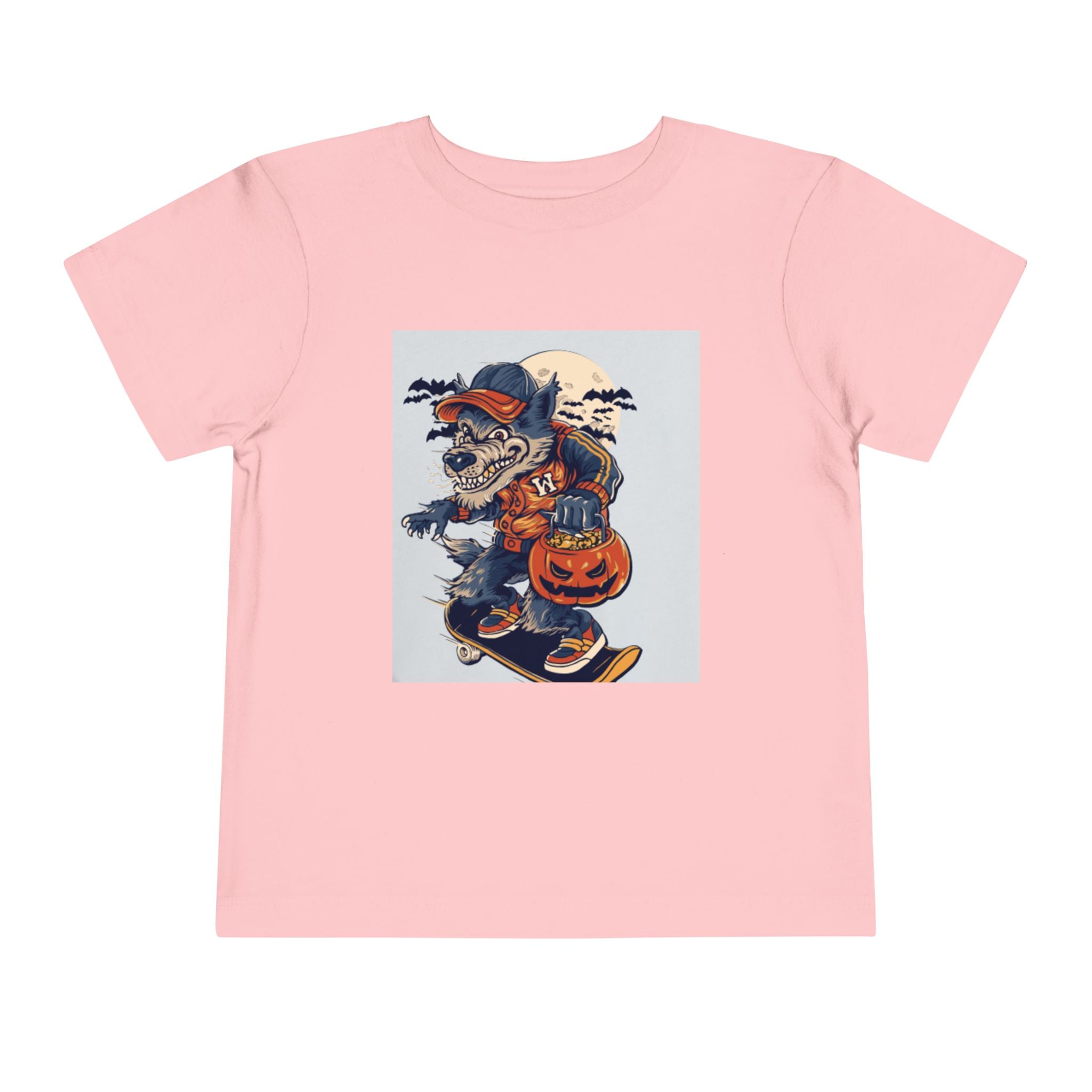 Toddler Halloween Skateboard Tee — Trick-or-Treat Puppy Pumpkin