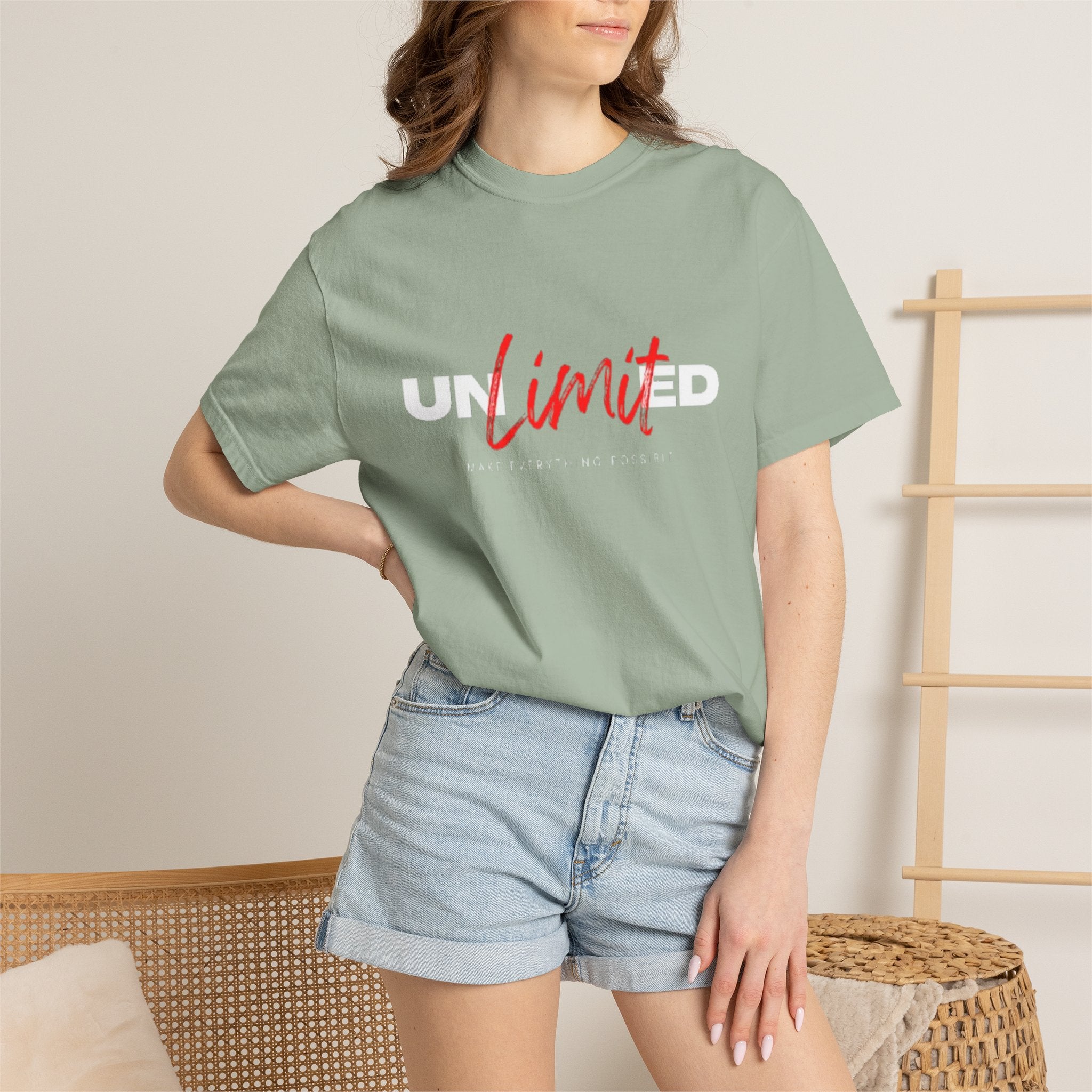 Limit Script T-Shirt — Minimalist Red Graphic Tee