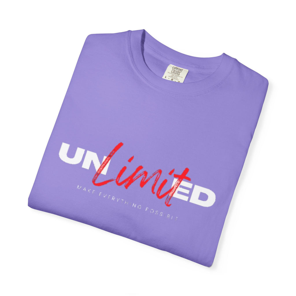 Limit Script T-Shirt — Minimalist Red Graphic Tee
