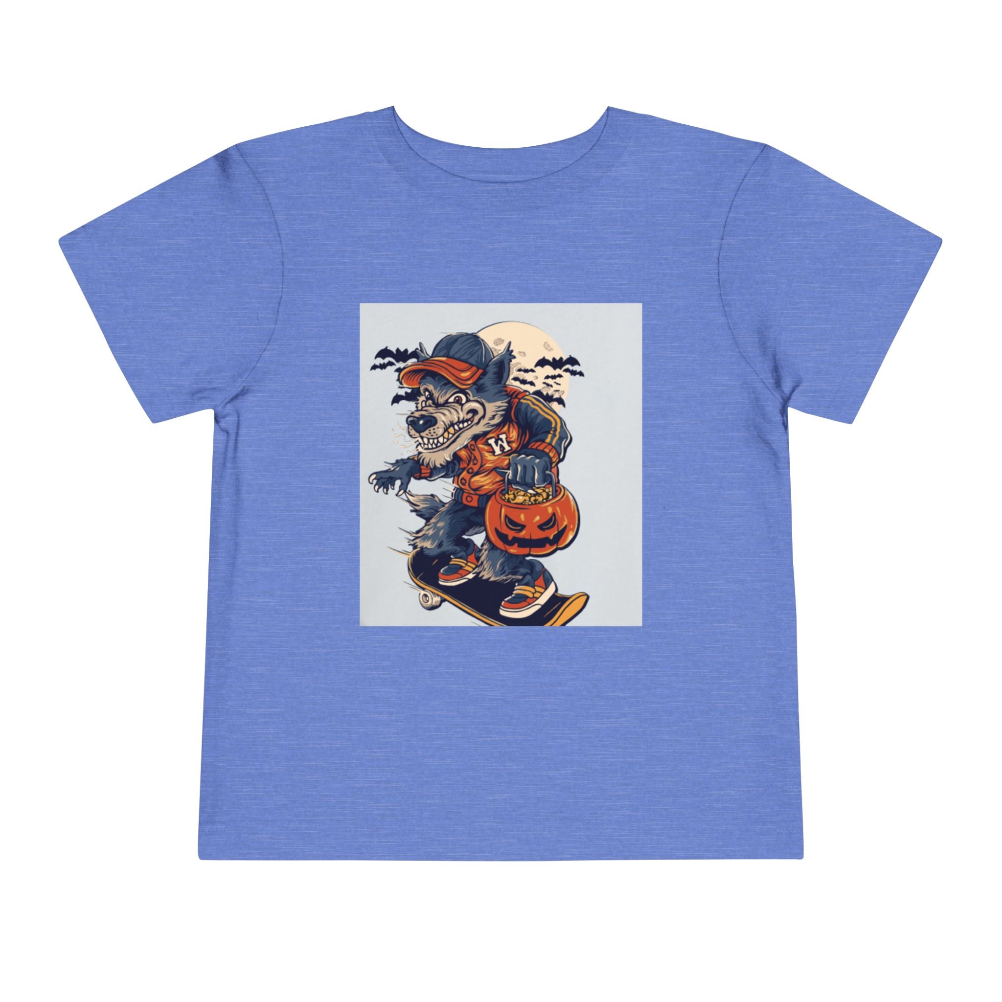 Toddler Halloween Skateboard Tee — Trick-or-Treat Puppy Pumpkin