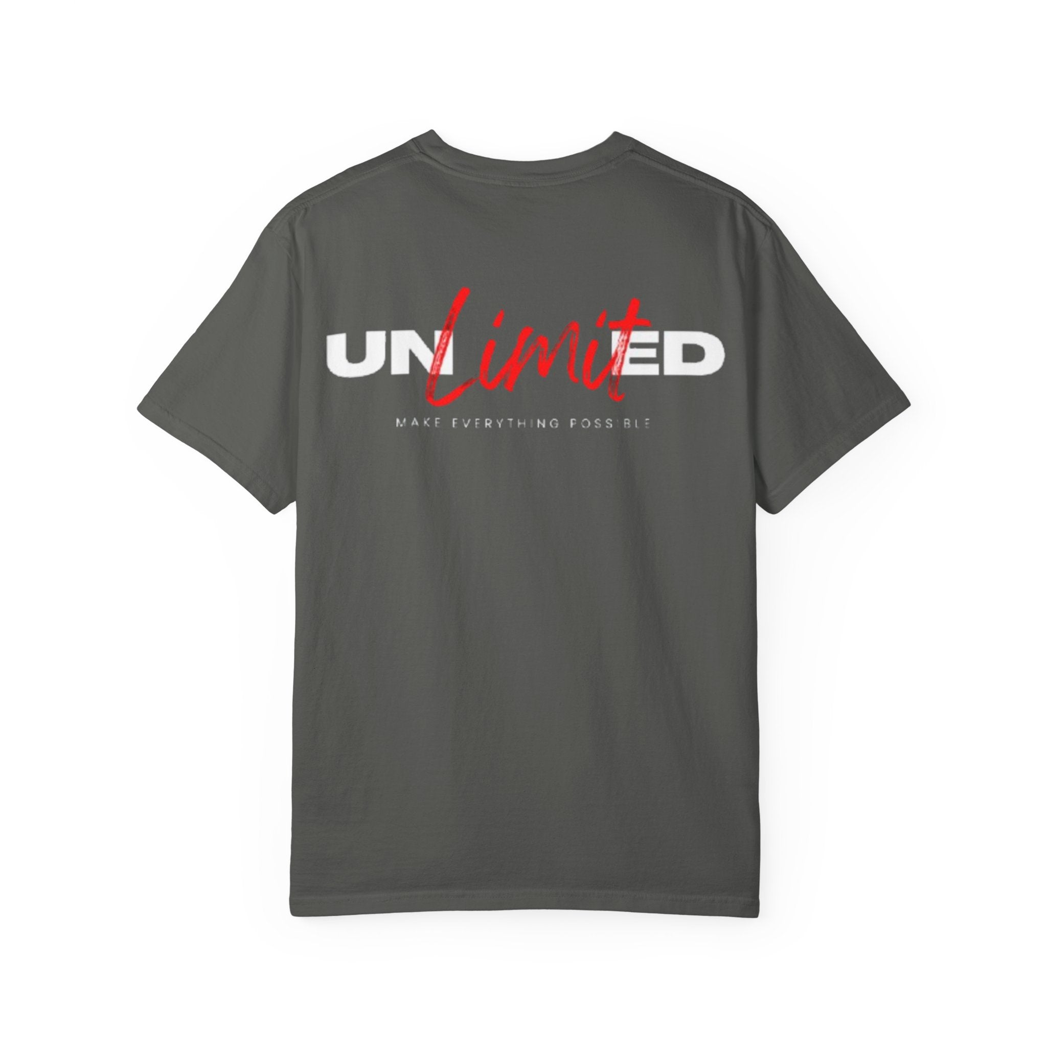 Limit Script T-Shirt — Minimalist Red Graphic Tee