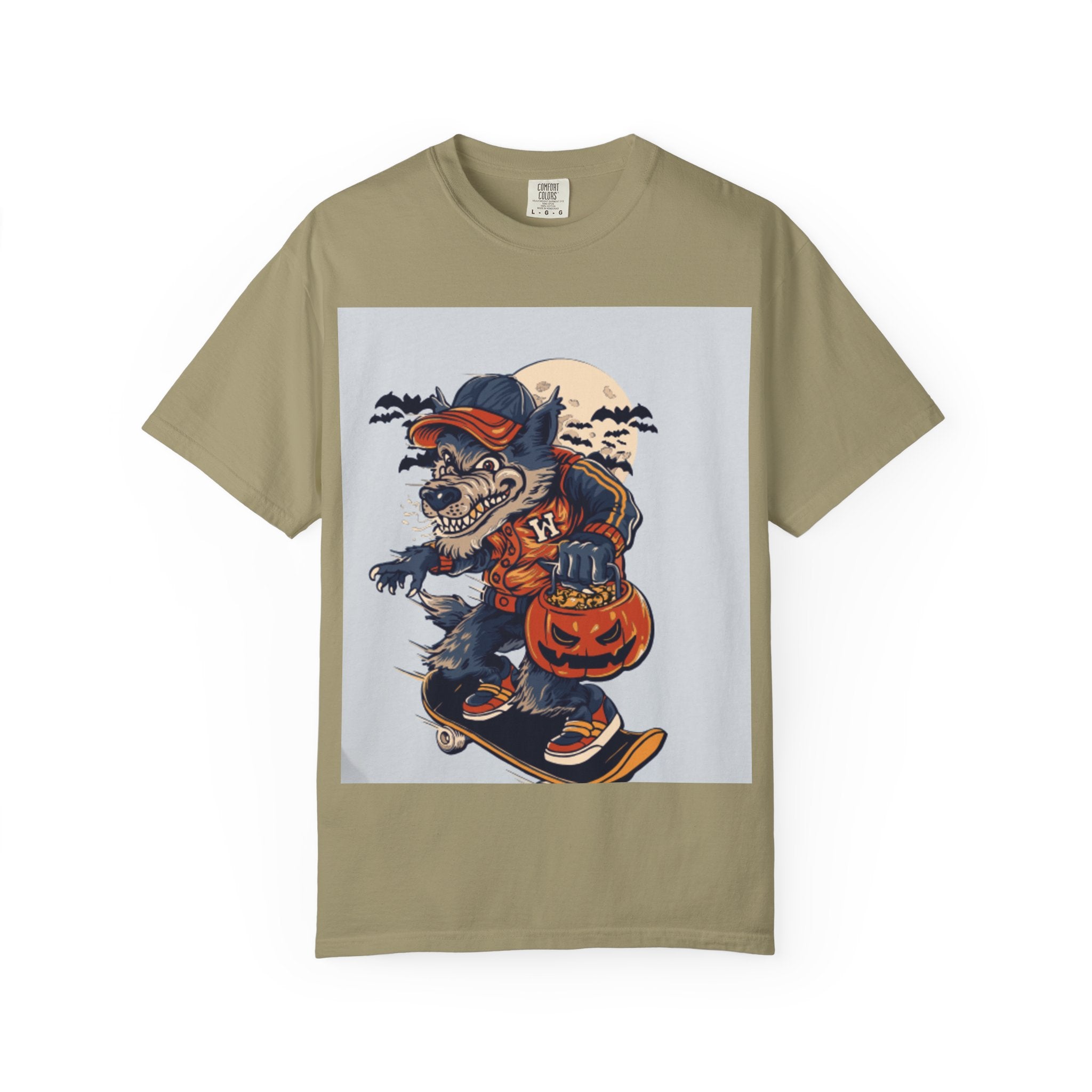 Halloween Skateboard Zombie T-Shirt — Trick or Treat Pumpkin Graphic Tee