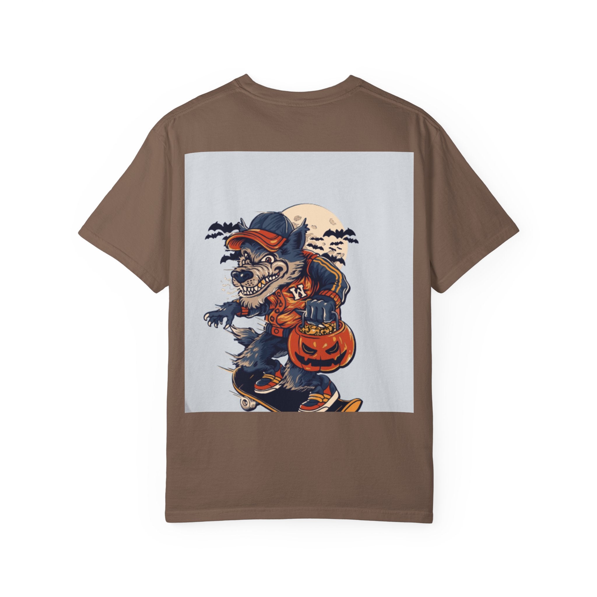 Halloween Skateboard Zombie T-Shirt — Trick or Treat Pumpkin Graphic Tee