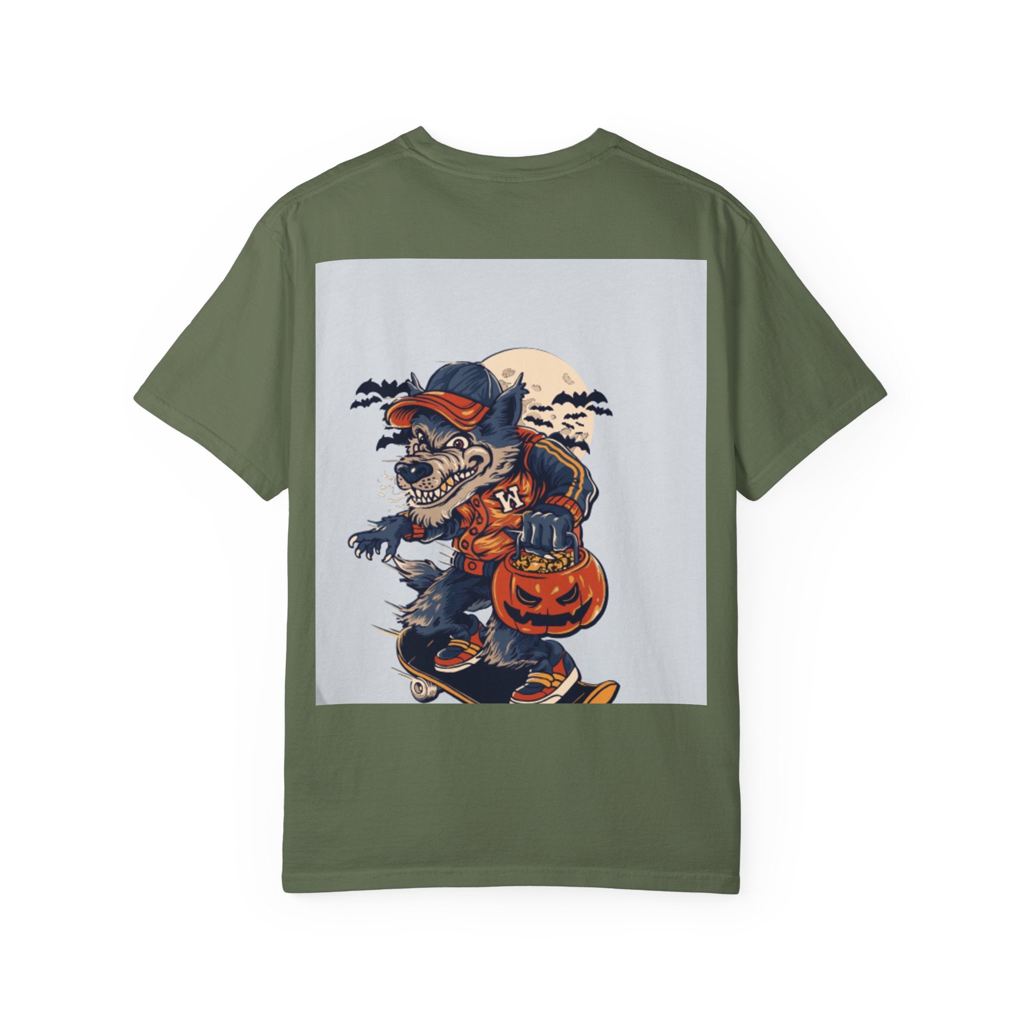 Halloween Skateboard Zombie T-Shirt — Trick or Treat Pumpkin Graphic Tee