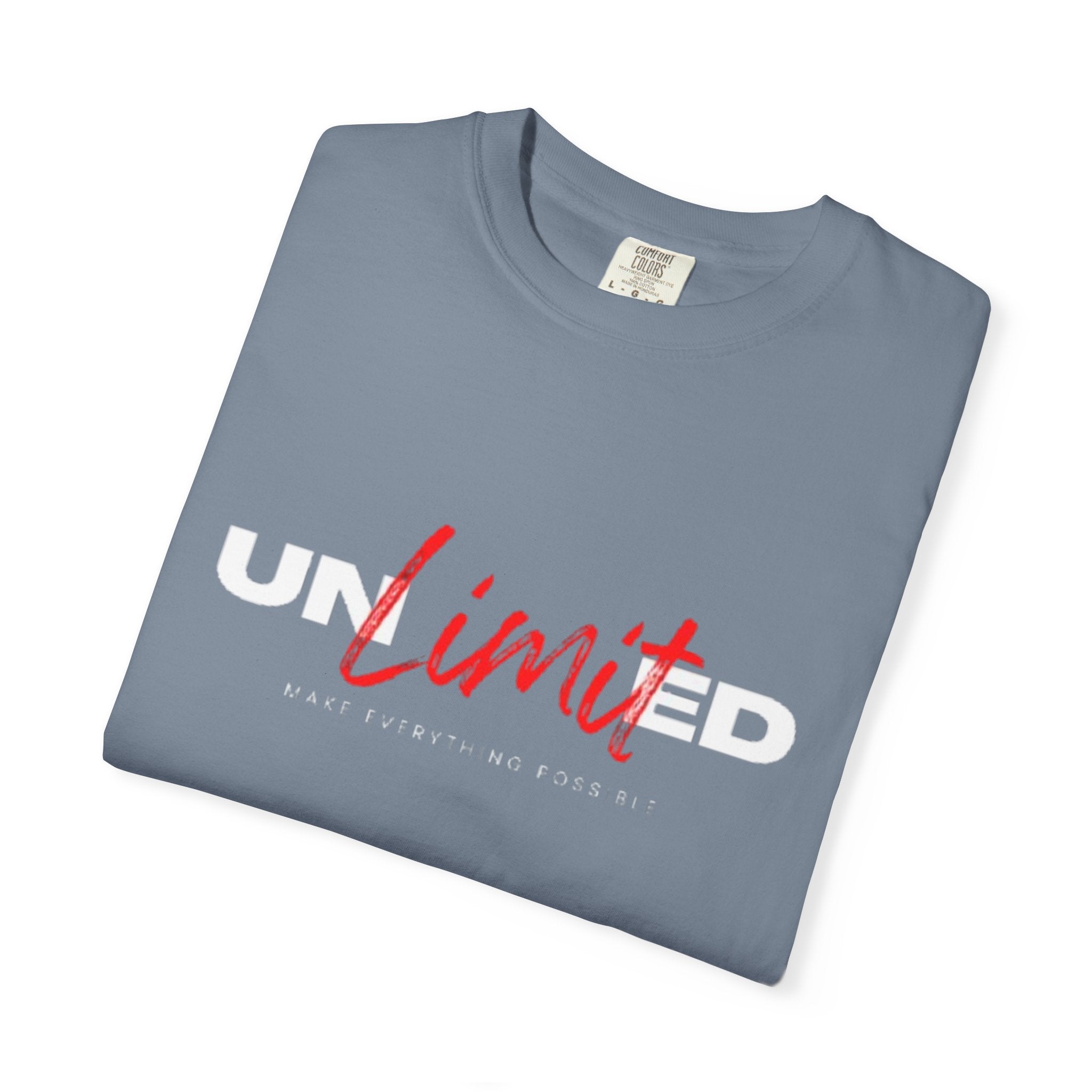 Limit Script T-Shirt — Minimalist Red Graphic Tee