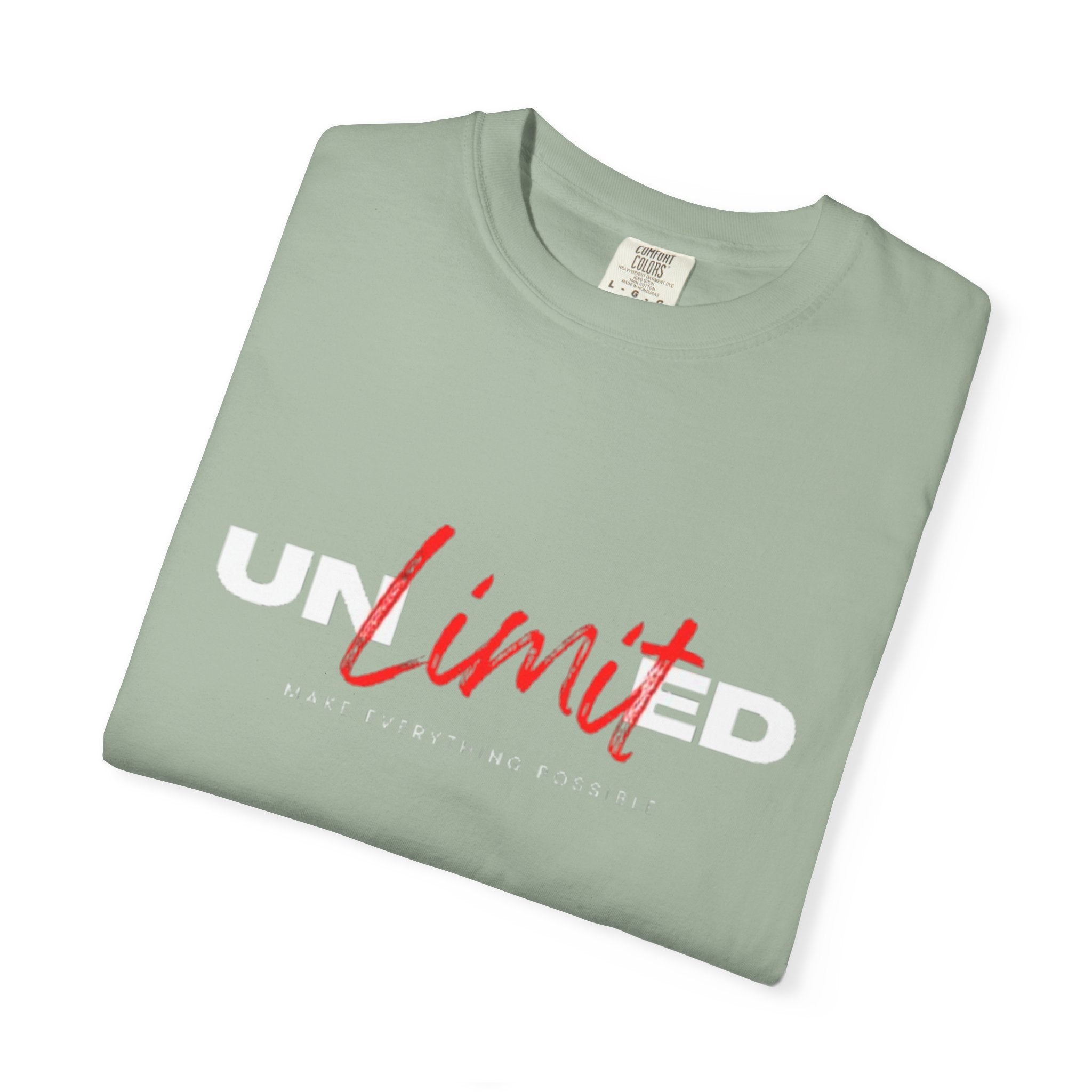 Limit Script T-Shirt — Minimalist Red Graphic Tee