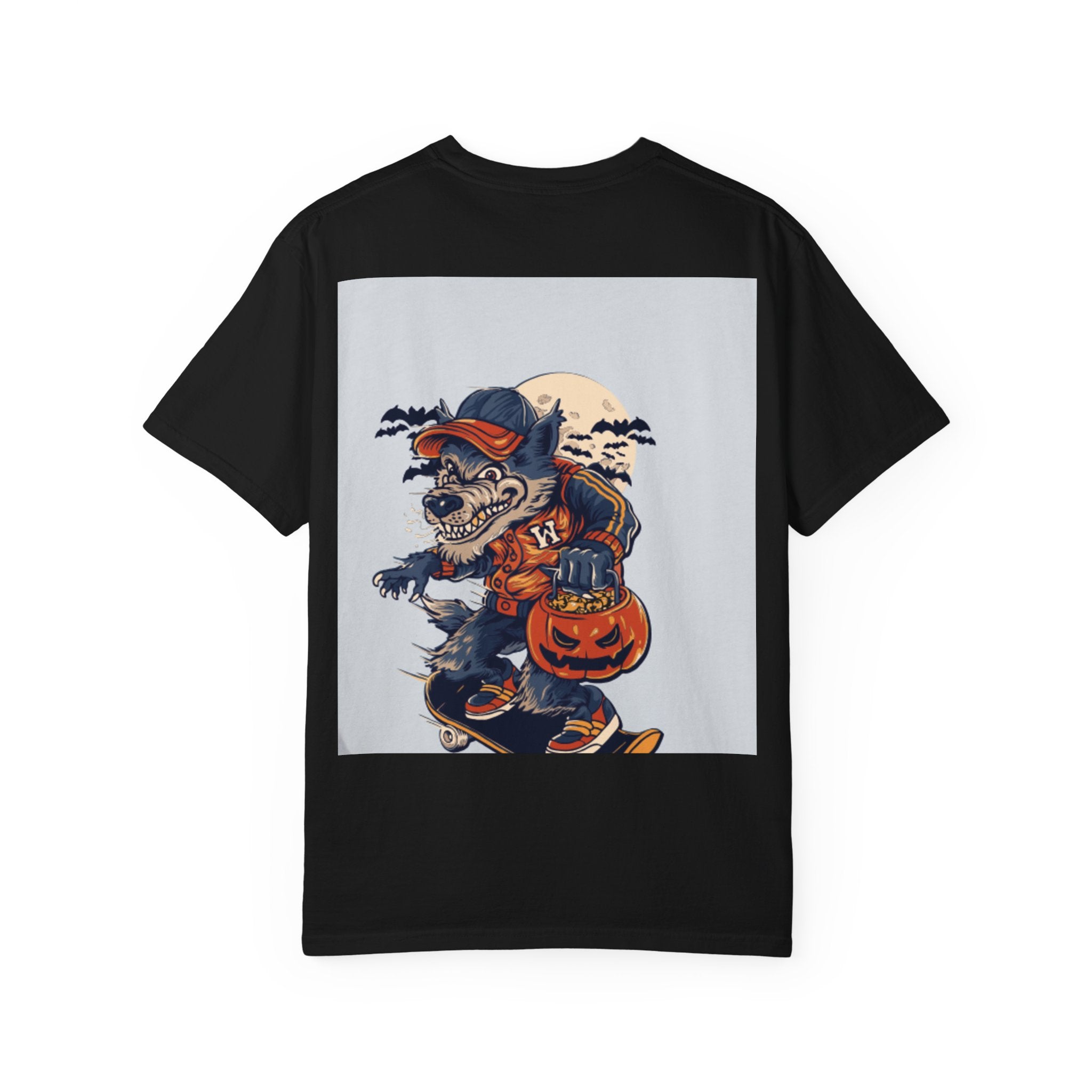 Halloween Skateboard Zombie T-Shirt — Trick or Treat Pumpkin Graphic Tee