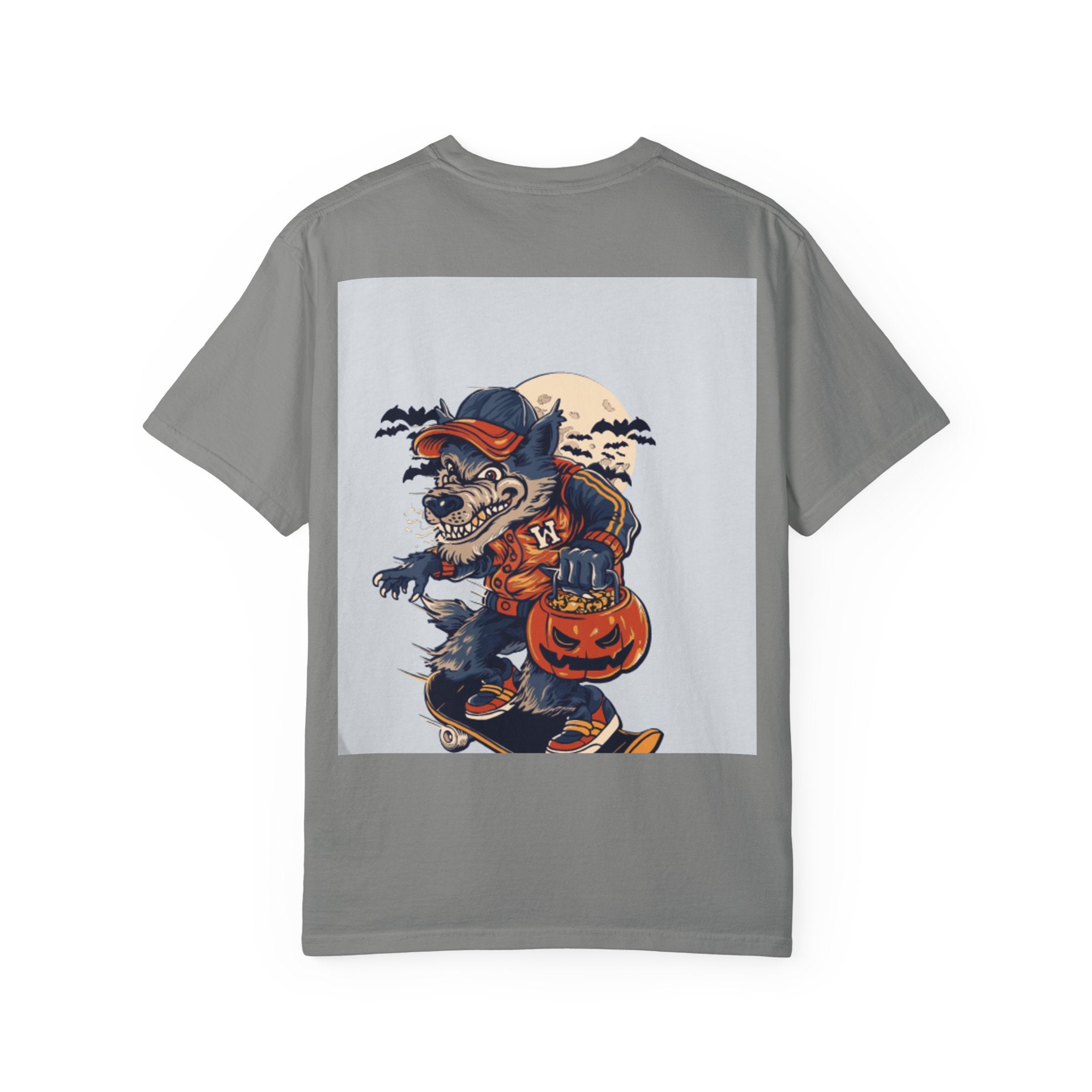 Halloween Skateboard Zombie T-Shirt — Trick or Treat Pumpkin Graphic Tee