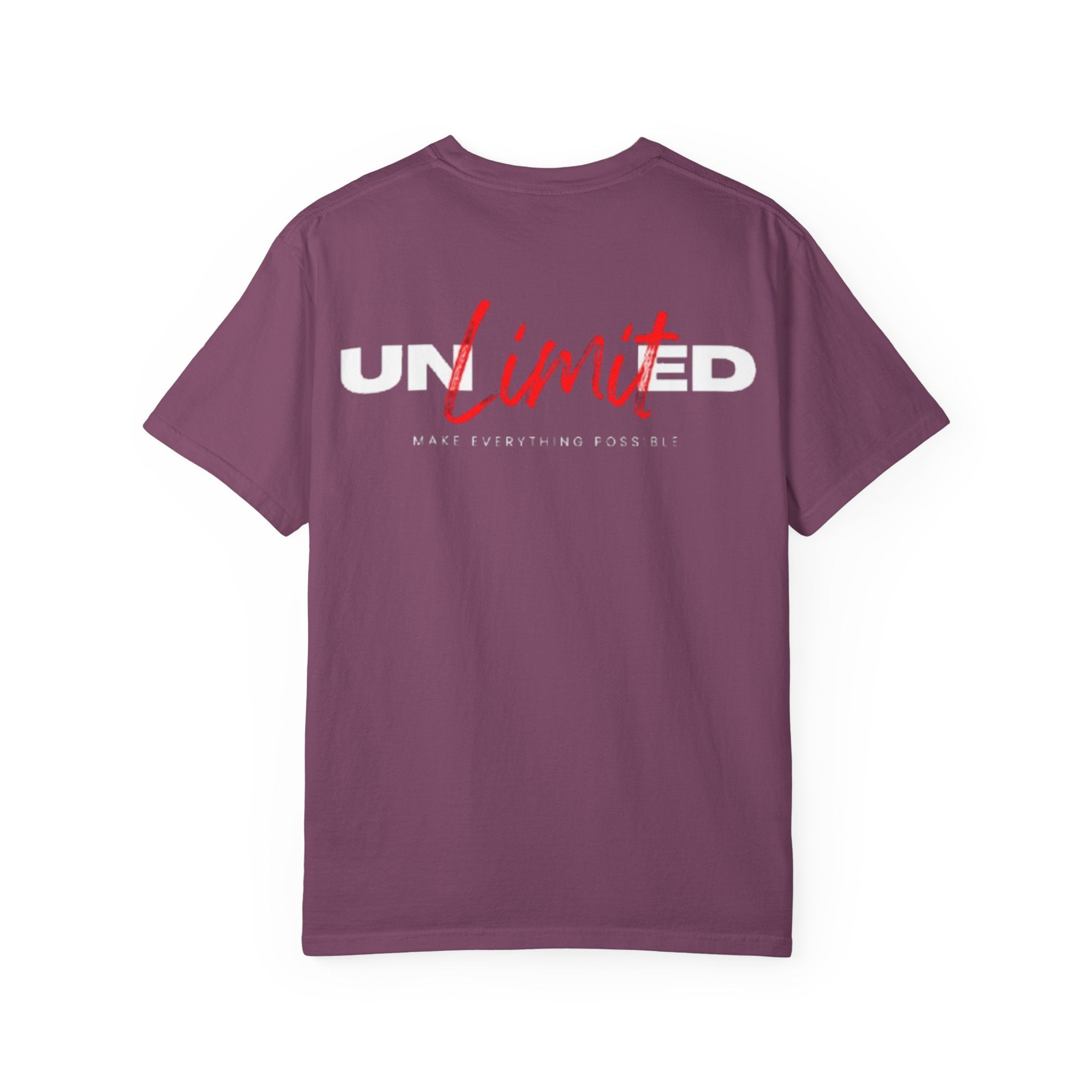 Limit Script T-Shirt — Minimalist Red Graphic Tee