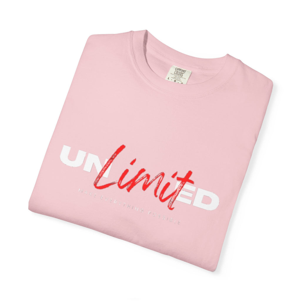 Limit Script T-Shirt — Minimalist Red Graphic Tee