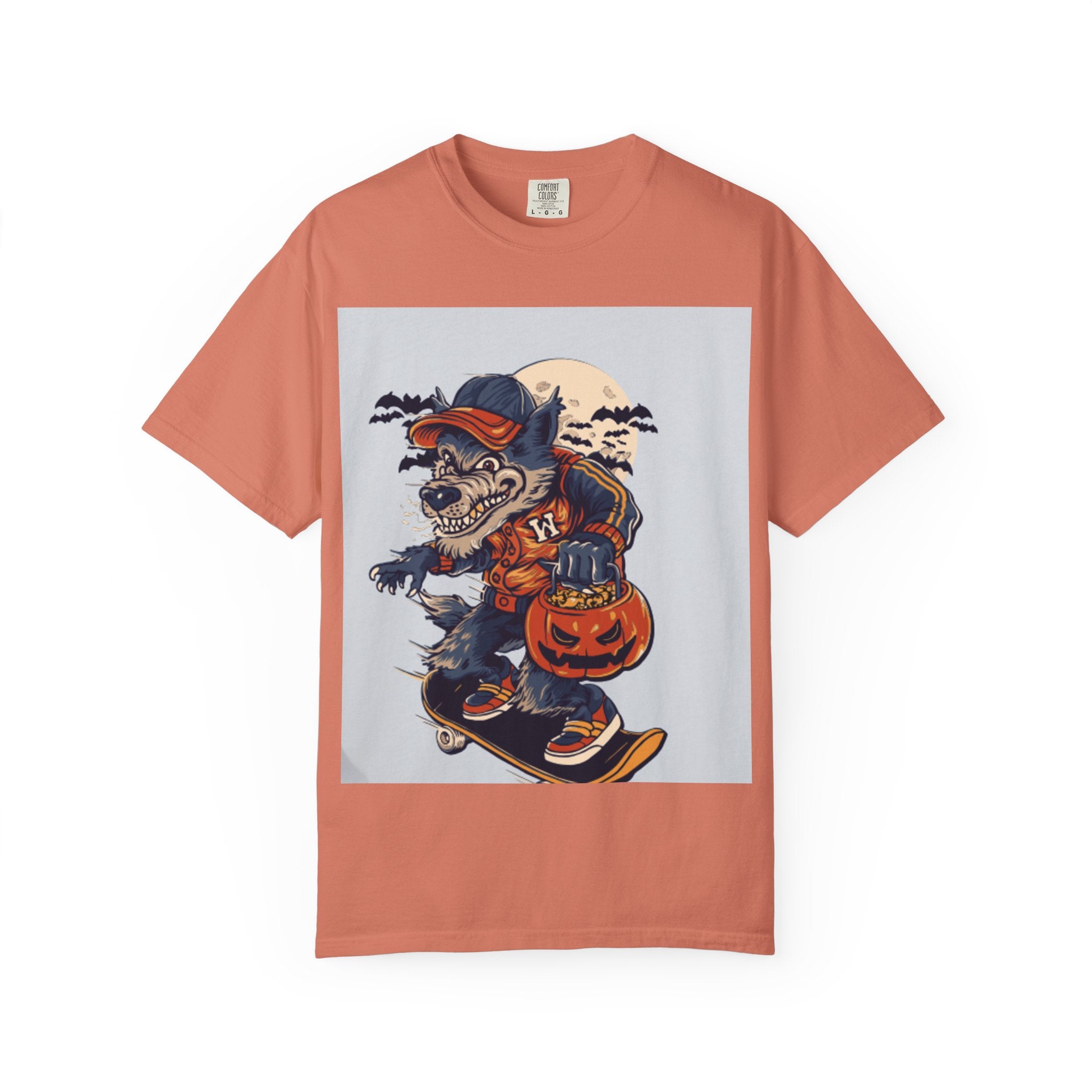 Halloween Skateboard Zombie T-Shirt — Trick or Treat Pumpkin Graphic Tee