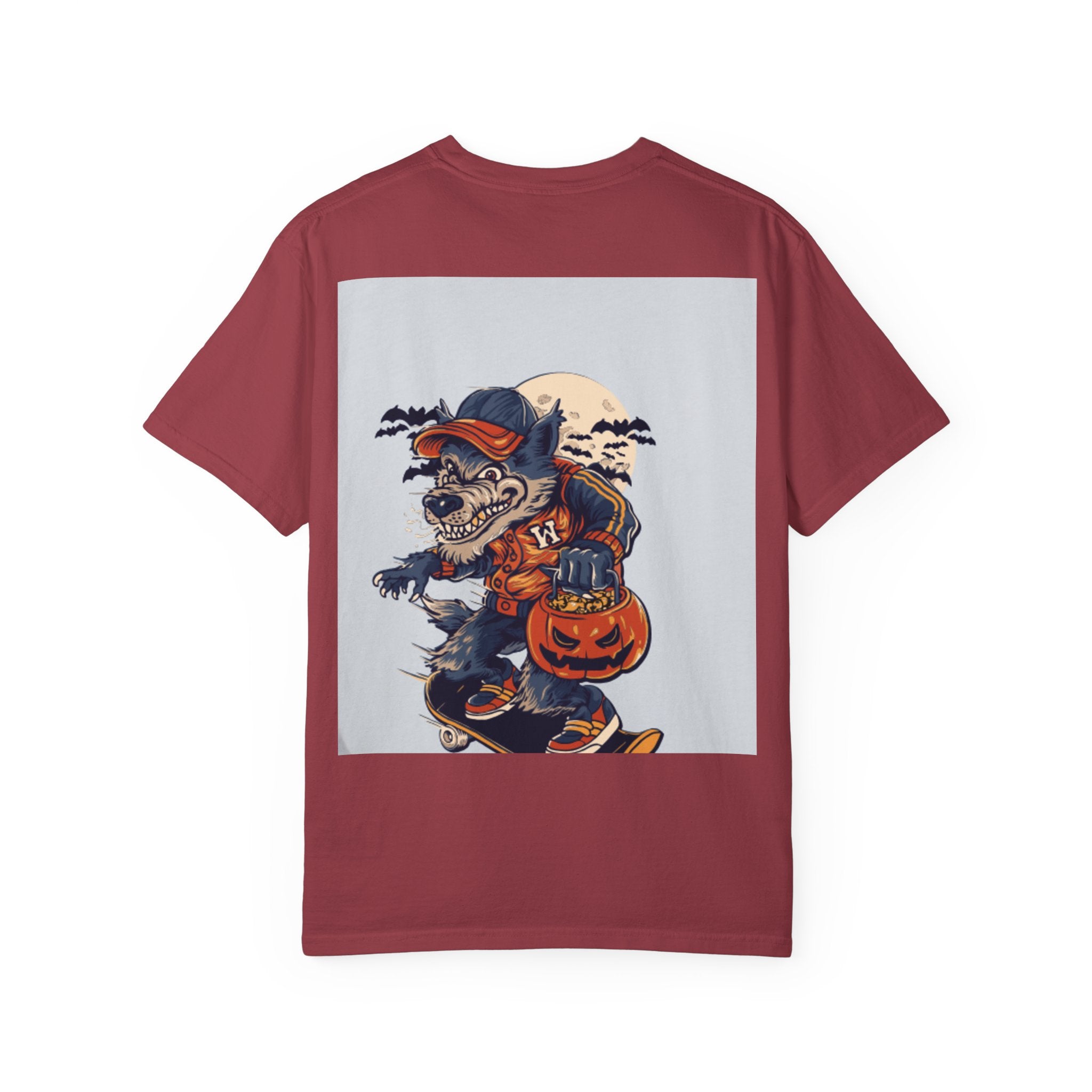 Halloween Skateboard Zombie T-Shirt — Trick or Treat Pumpkin Graphic Tee