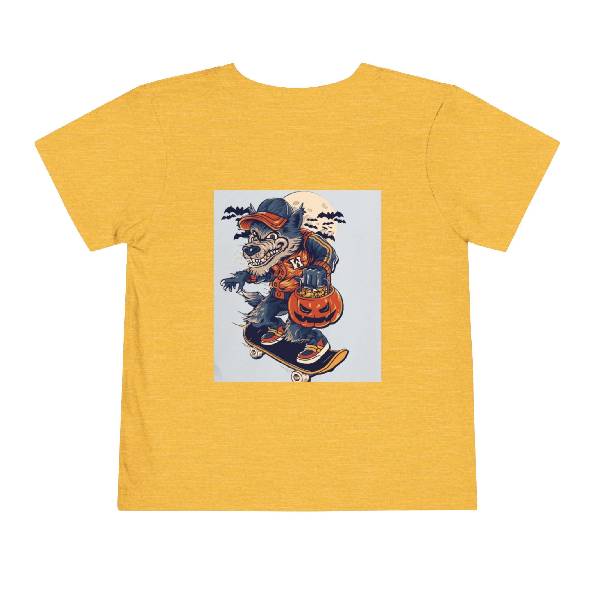 Toddler Halloween Skateboard Tee — Trick-or-Treat Puppy Pumpkin