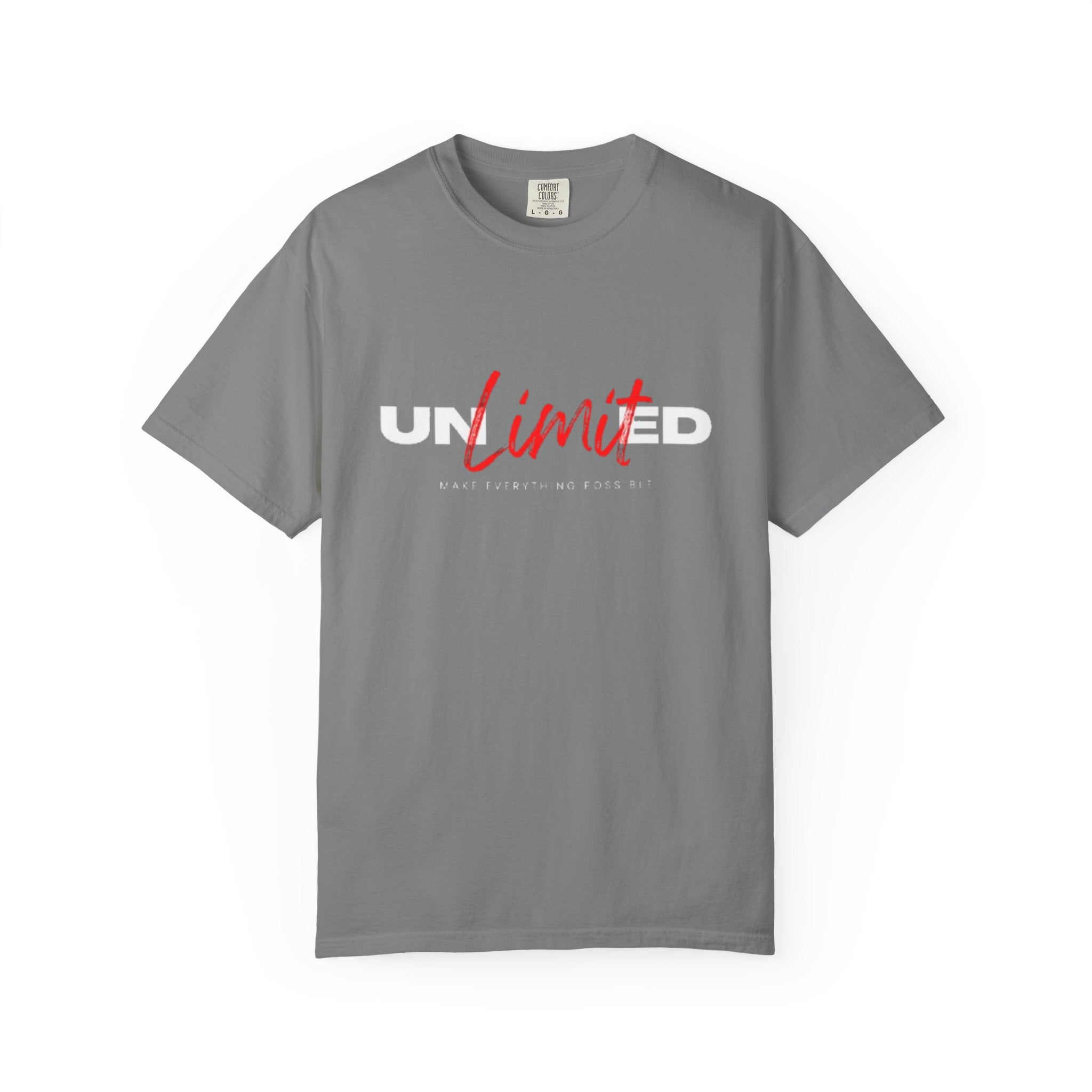 Limit Script T-Shirt — Minimalist Red Graphic Tee