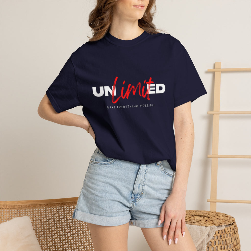 Limit Script T-Shirt — Minimalist Red Graphic Tee