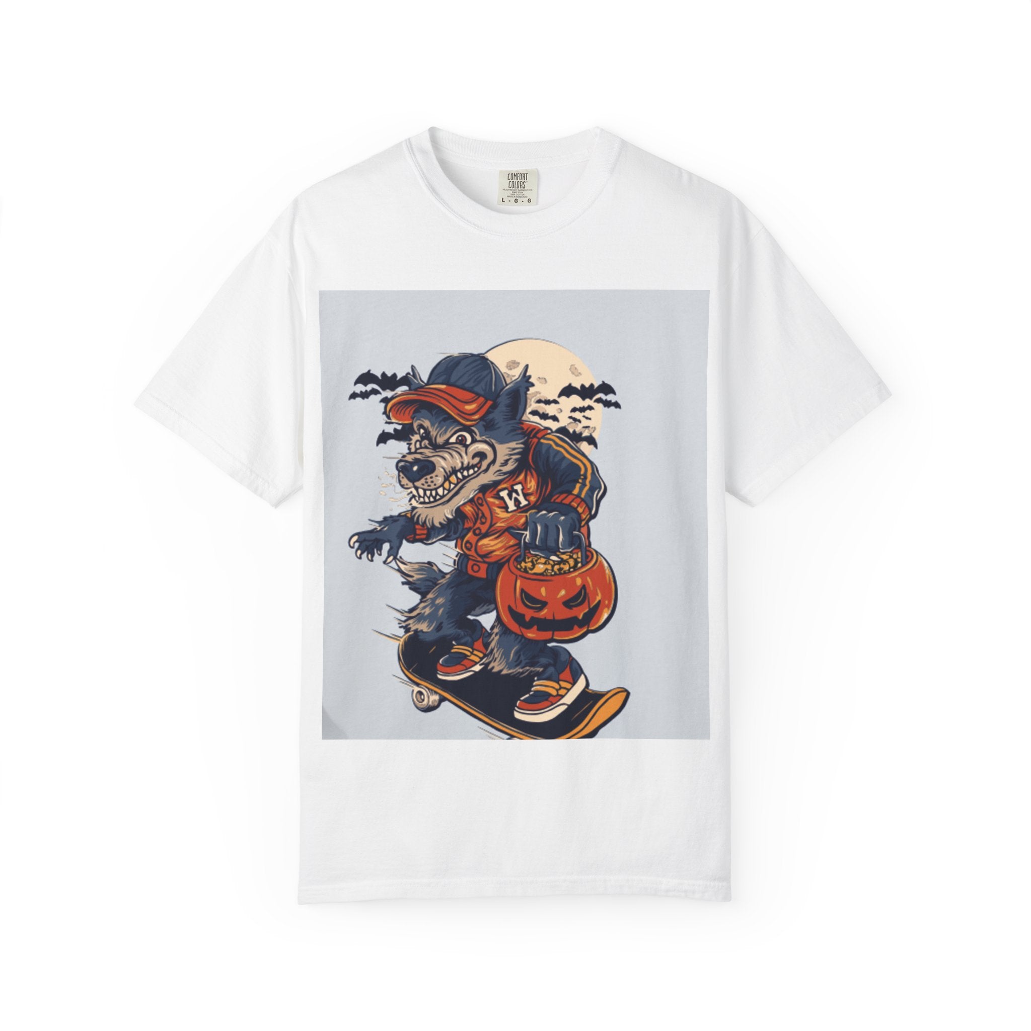 Halloween Skateboard Zombie T-Shirt — Trick or Treat Pumpkin Graphic Tee