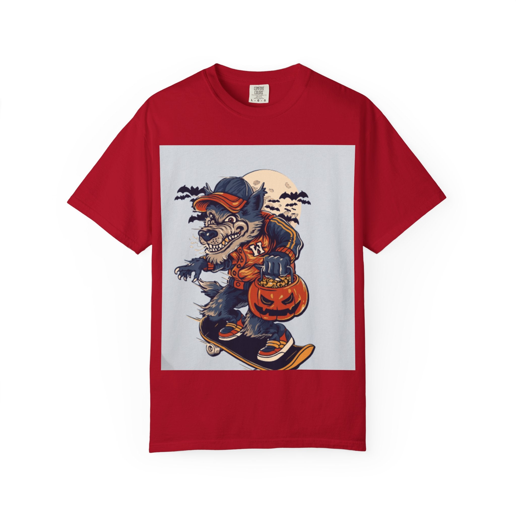 Halloween Skateboard Zombie T-Shirt — Trick or Treat Pumpkin Graphic Tee