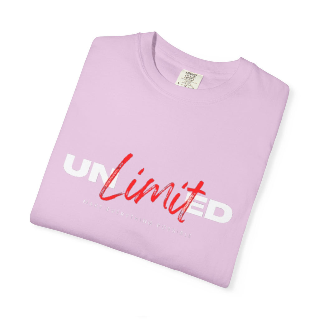 Limit Script T-Shirt — Minimalist Red Graphic Tee