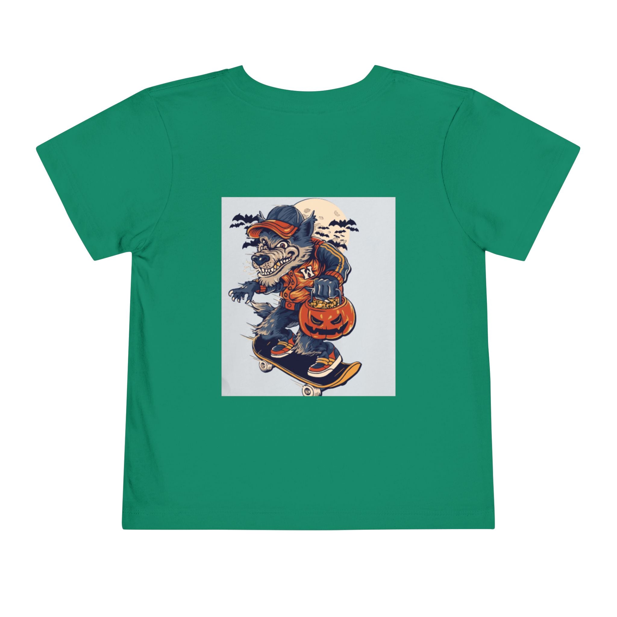 Toddler Halloween Skateboard Tee — Trick-or-Treat Puppy Pumpkin