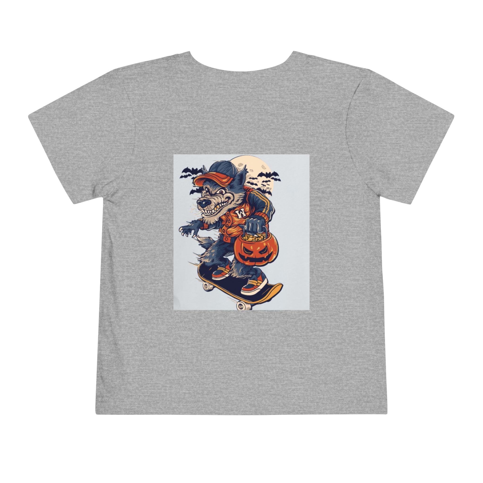 Toddler Halloween Skateboard Tee — Trick-or-Treat Puppy Pumpkin