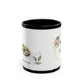 Personalized Wedding Mug — Floral Ring Design with Names (Custom 11oz/15oz)