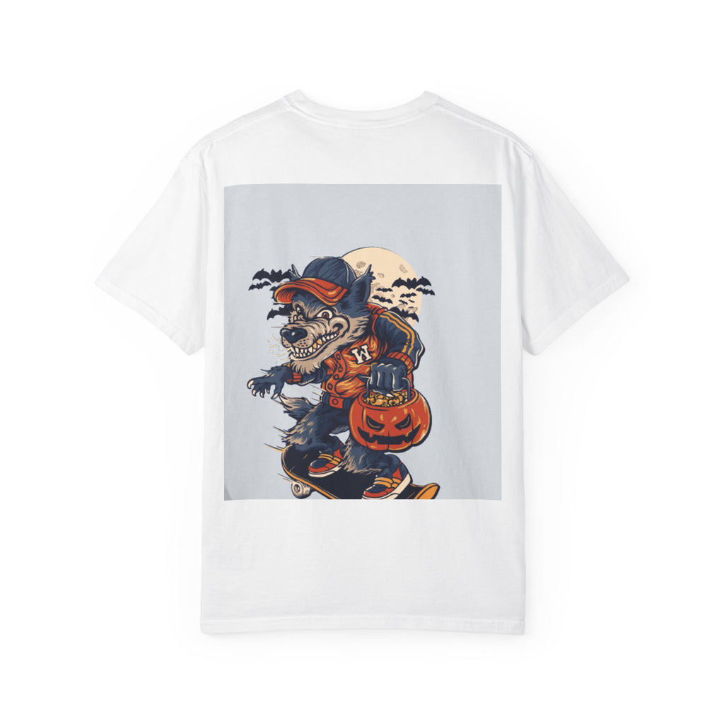 Halloween Skateboard Zombie T-Shirt — Trick or Treat Pumpkin Graphic Tee