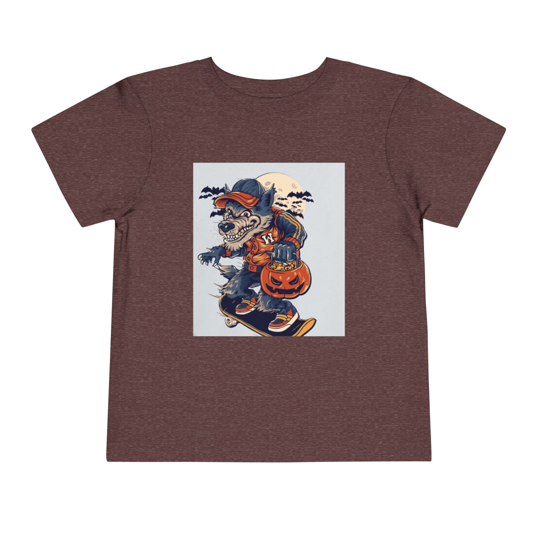 Toddler Halloween Skateboard Tee — Trick-or-Treat Puppy Pumpkin